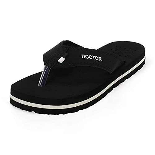 ORTHO JOY Extra Soft Doctor Ortho Slippers for men - Black