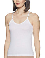 Rupa Softline Solid Regular Fit Women Super Combed Cotton Adjustable Spaghetti Strap Top, Under-Shirt,Stretchable and Body-Huggi