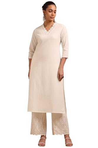 Soch Women Pure Cotton Solid Regular Kurta (