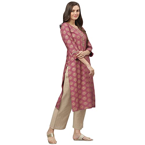 Stylum Women'S Rayon Straight Kurta (Toruwine50_Wine, 5Xl)