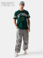 The Souled Store Harry Potter: Slytherin Mens Regular Fit Graphic Printed Half Sleeve Cotton Green T-Shirts MenS T-Shirts Graph