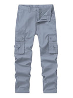 Shasmi Mens Regular Fit Mid Rise Army Green Durable Comfy, Cargo Trousers Pants
