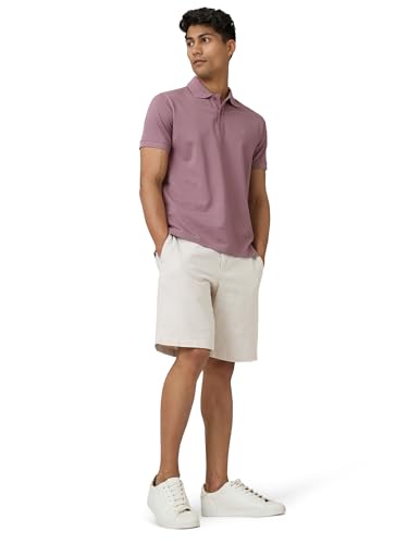 XYXX Mens Cotton Solid Regular Fit T-Shirt (XY_CR14_Polo Tshirt_1_Rose Blush