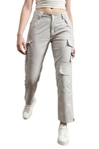 Hubberholme Women Grey Smart Casual Summer Cotton Regular Fit Solid Trousers