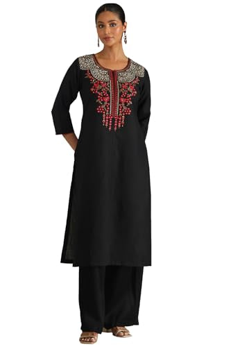 Soch Women Viscose Blend Embroidered Regular Kurta (