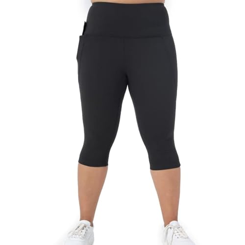 Blissclub WomenS Fitted Pants (Bc_Capri_Black_L_Bliss