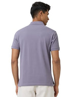 XYXX Mens Cotton Solid Regular Fit T-Shirt (XY_CR14_Polo Tshirt_1_Misty Lilac