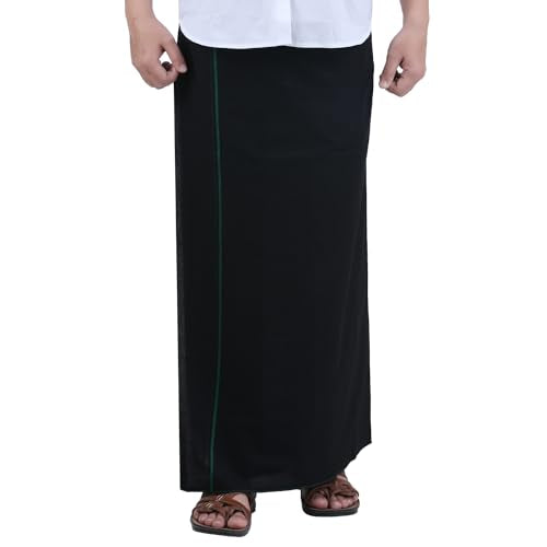 Prakasam Cotton MenS Black Single Dhoti With Pocket
