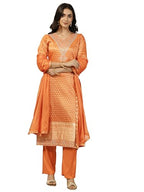 Libas Woven Design Silk Blend Straight-Fit Kurta Set For Women (99813-3Xl)