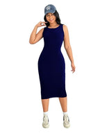 Toochki Dress For Women | Bodycon Fit Dress | Dresses For Women | One Piece Dress For Women | Blue Dress | Midi Length Dress | L