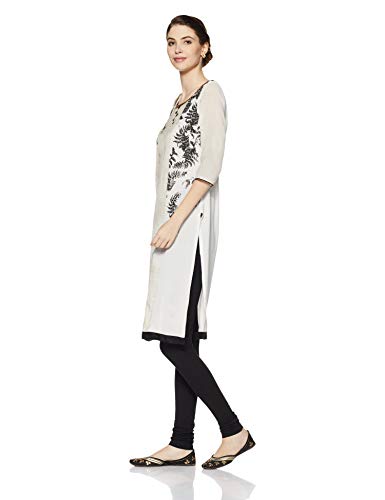 Wishful By W Women'S Straight Kurta (16Fes11026-11373_White_14)
