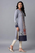 W For Woman Women Cotton Blend Light Embroidered Winter Regular Kurta