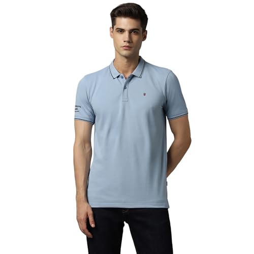 Louis Philippe Jeans_Mens_Slim Fit_Tshirt_(Lrkpcslfx41933_Light Blue_3Xl)
