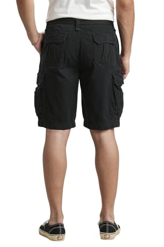 Unionbay Men's Survivor Belted Cargo Short, Black, 34