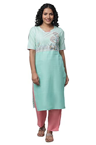 Aurelia WomenS Cotton Animal/Birds Kurta & Palazzo (23Feas14468-506768_Green