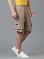 KOTTY Mens Cargo Shorts with Multiple Pockets  Ideal for Hiking & Adventure(Beige,L)