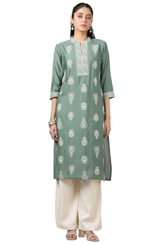 Soch Women Muslin Ethnic Floral Kurta with Thread Work