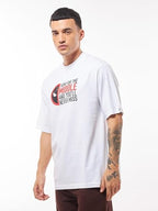 Bewakoof Official Marvel Merchandise Deadpool Mens Graphic Print Oversized Fit Half Sleeve Round Neck Cotton Jersey T-Shirt_644