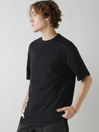 Bewakoof Official DC Merchandise Joker Mens Typography Oversized Fit Half Sleeve Round Neck Cotton Jersey T-Shirt_646651_Black_