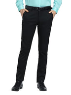 Turtle Men Poly Viscose Stretch Ultra Slim Fit Dark Green Formal Trouser