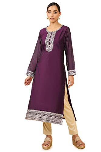 Soch Women Embroidered Round Neck Kurta