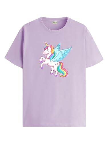 ADRO T Shirts for Boys & Girls || Unicorn Printed Cotton T-Shirt || Ages 3-14 || 100% Cotton Round Neck Tshirt for Boys & Girls|