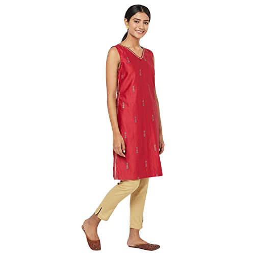Fabindia Women'S Cotton Silk Regular Kurta