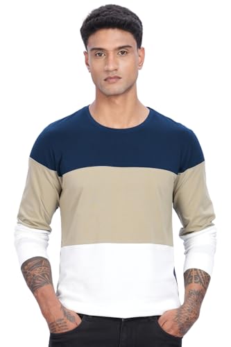 ADRO Men Full Sleeve T-Shirt | Soft Cotton Tshirt for Men| Stylish Multi Color Full Sleeve Round Neck Tshirt for Men|FR24-NBBE-X