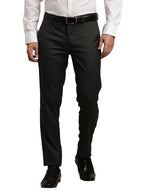 Turtle Men Terry Rayon Slim Fit Dark Grey Formal Trouser