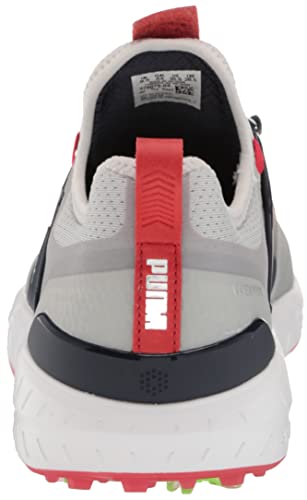 PUMA Men's Ignite Articulate Disc Golf Shoe, High Rise Silver-Navy Blazer, 8.5