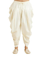 Manyavar MenS Cotton Solid Patiala (Cream,Undefined)