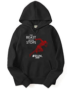 ADRO Men's Cotton Hooded Hoodie Black (H-B-STO-BL_Black_M)