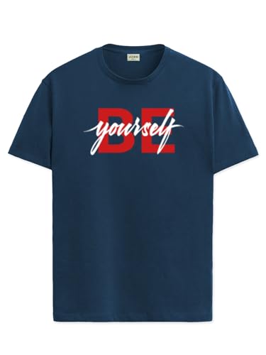 ADRO Men's Solid Regular Fit T-Shirt (RN24-BYO-SB_Teal