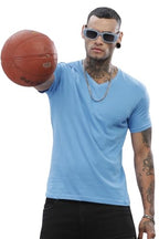 ADRO V-Neck T Shirt for Men, 100% Cotton Vneck Tshirt is Ideal for Casual wear, Workouts and Loungewear, Adding a Stylish Touch.