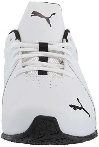 PUMA Men's Pacer 23 Street Viz Runner Wide Sneaker, Black/White, 10.5 Wide US