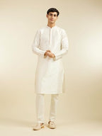 Diwas By Manyavar MenS Art Silk Thread Embroidered Kurta