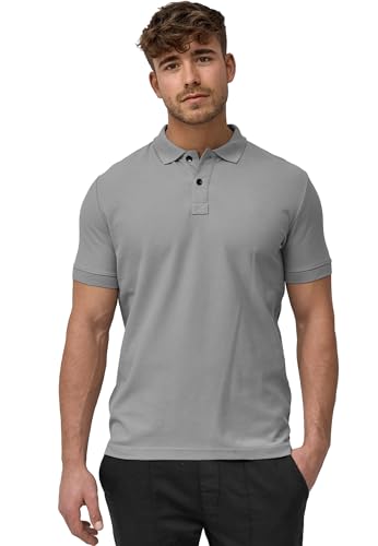 Tagdo MenS Solid Half Sleeve Slim Fit Polo T-Shirt (Polo-5165-Grey-L)