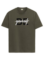 ADRO Men's Solid Regular Fit T-Shirt (RN24-BYO-OL_Olive