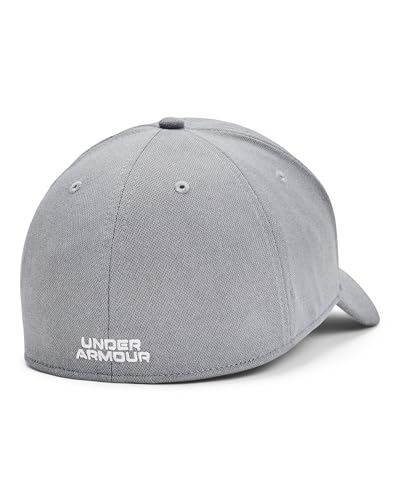 Under Armour Men's Blitzing Cap Stretch Fit, (035) Steel / / White, X-Large/XX-Large