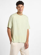 Nobero MenS Oversized Printed T-Shirt Green