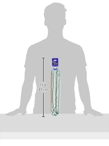 Small Round Party Beads - Assorted Brown & Light Blue