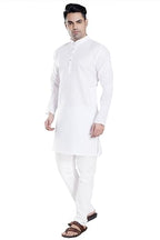 Divisive MenS Plain Cotton Blend Linen Slim Fit Kurta Pyjama Set