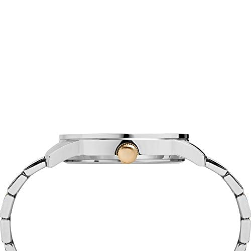 Timex Men's Dress Analog 41mm Stainless Steel Bracelet Watch, Two-Tone