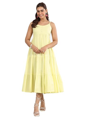 Libas Printed Cotton Fit And Flared Dress For Women (29578Hxs)