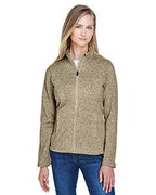 Ladies Bristol Full-Zip Sweater Fleece Jacket - gREY HEATHER - XS(D0102H763MJ)