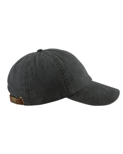 Adams 6-Panel Low-Profile Washed Pigment-Dyed Cap, Black