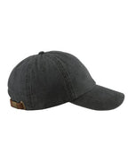 Adams 6-Panel Low-Profile Washed Pigment-Dyed Cap, Black