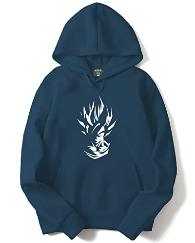 ADRO Men's Cotton Neck Hooded Sweatshirt (H21-M-GOK-SB_Teal_S)