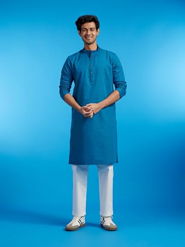 Diwas By Manyavar MenS Cotton Blend Self Design Kurta