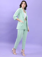 Ketch Cotton Blend Women Party Fit Green Co-Ord Set Maxi Dress (Khce000085